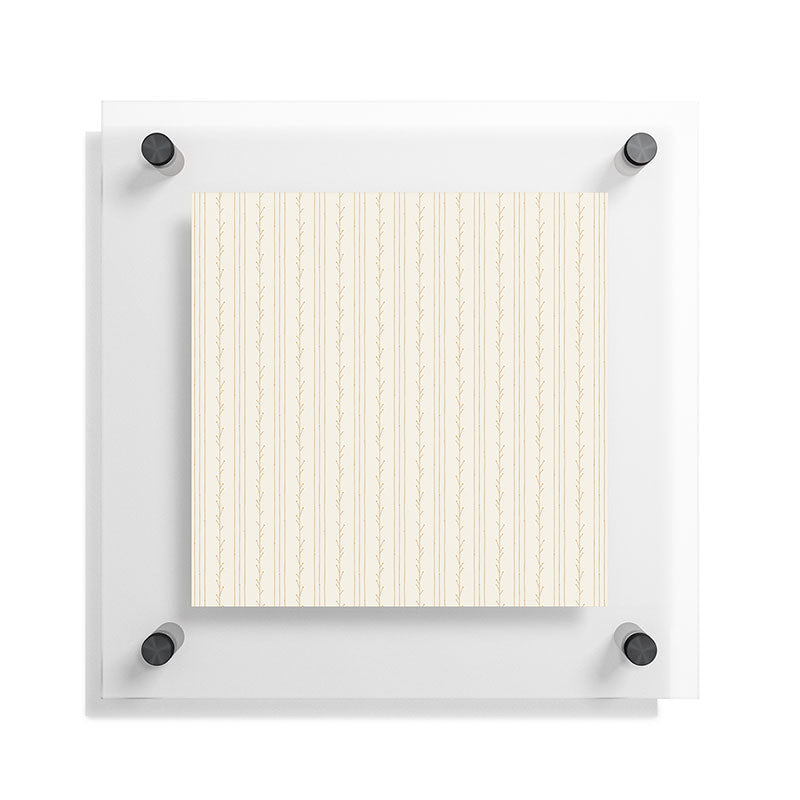 Little Arrow Design Co branch stripes cream Floating Acrylic Print