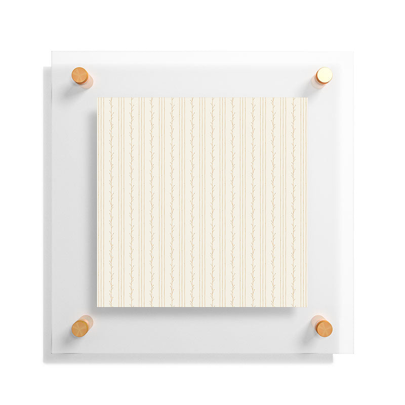 Little Arrow Design Co branch stripes cream Floating Acrylic Print