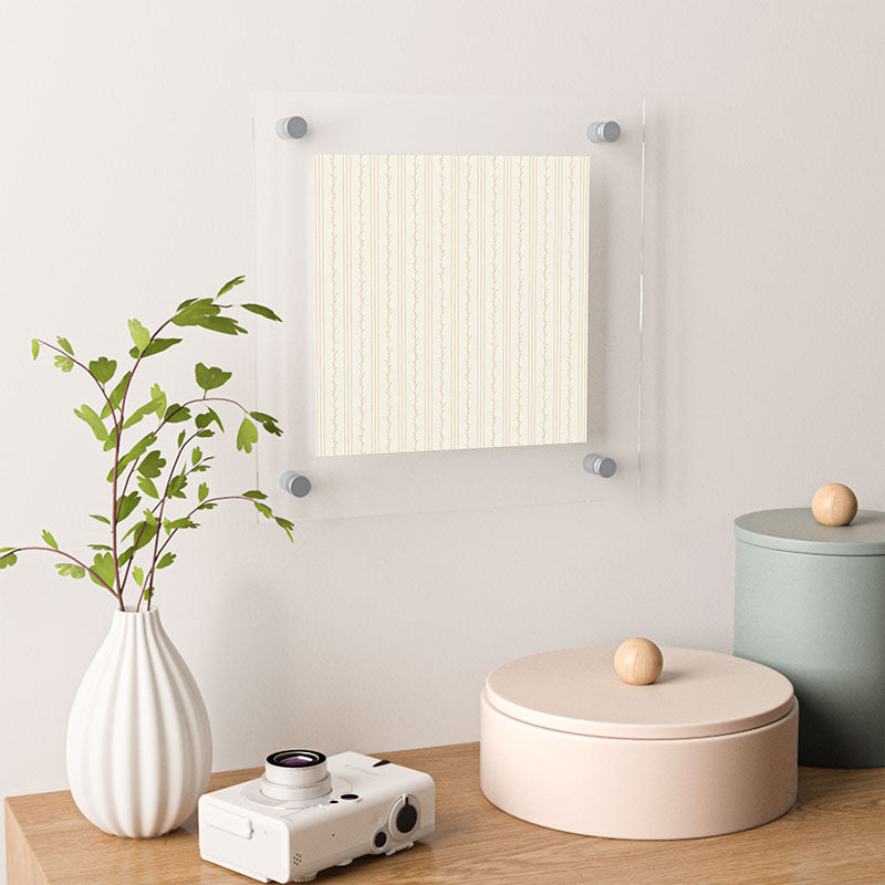 Little Arrow Design Co branch stripes cream Floating Acrylic Print