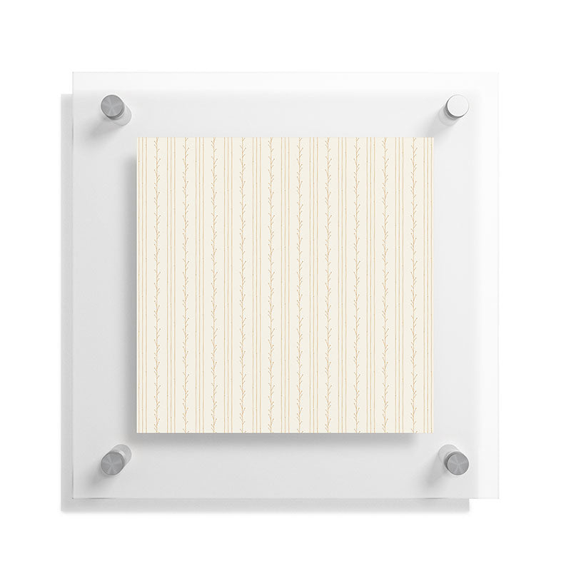 Little Arrow Design Co branch stripes cream Floating Acrylic Print