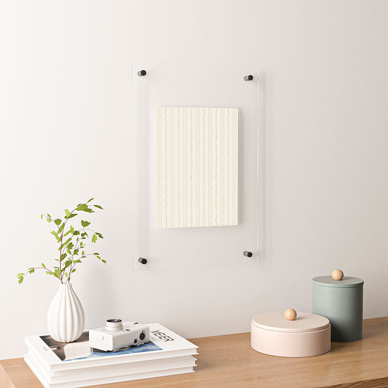 Little Arrow Design Co branch stripes cream Floating Acrylic Print