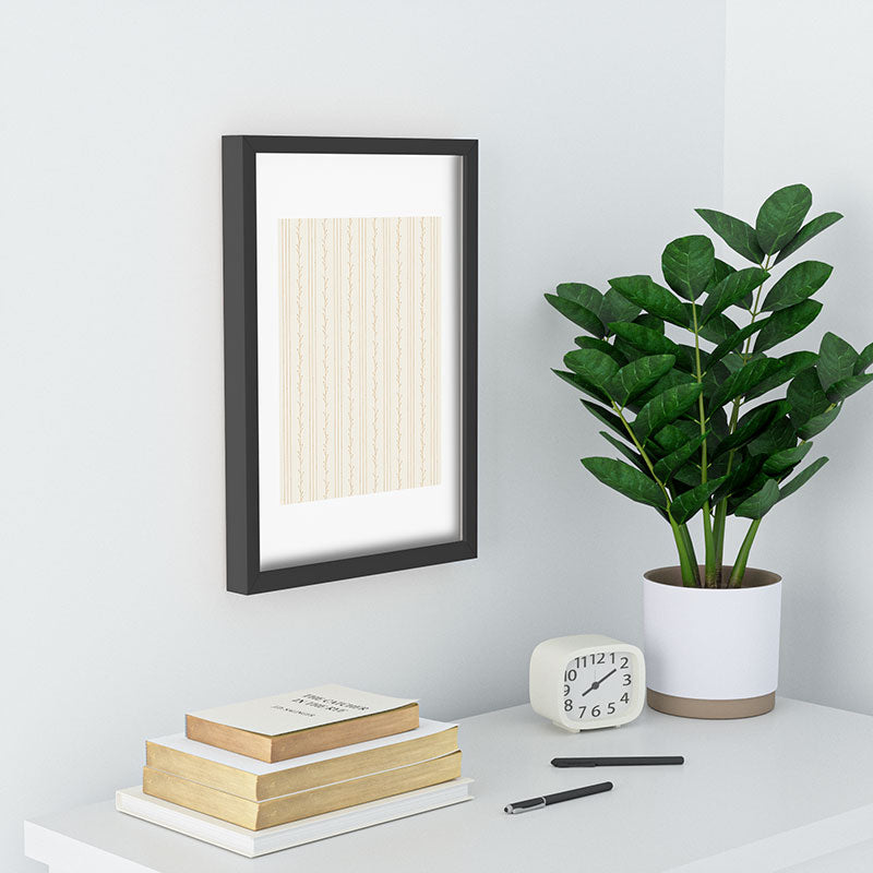 Little Arrow Design Co branch stripes cream Recessed Framing Rectangle