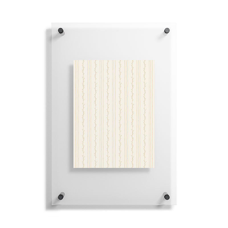 Little Arrow Design Co branch stripes cream Floating Acrylic Print