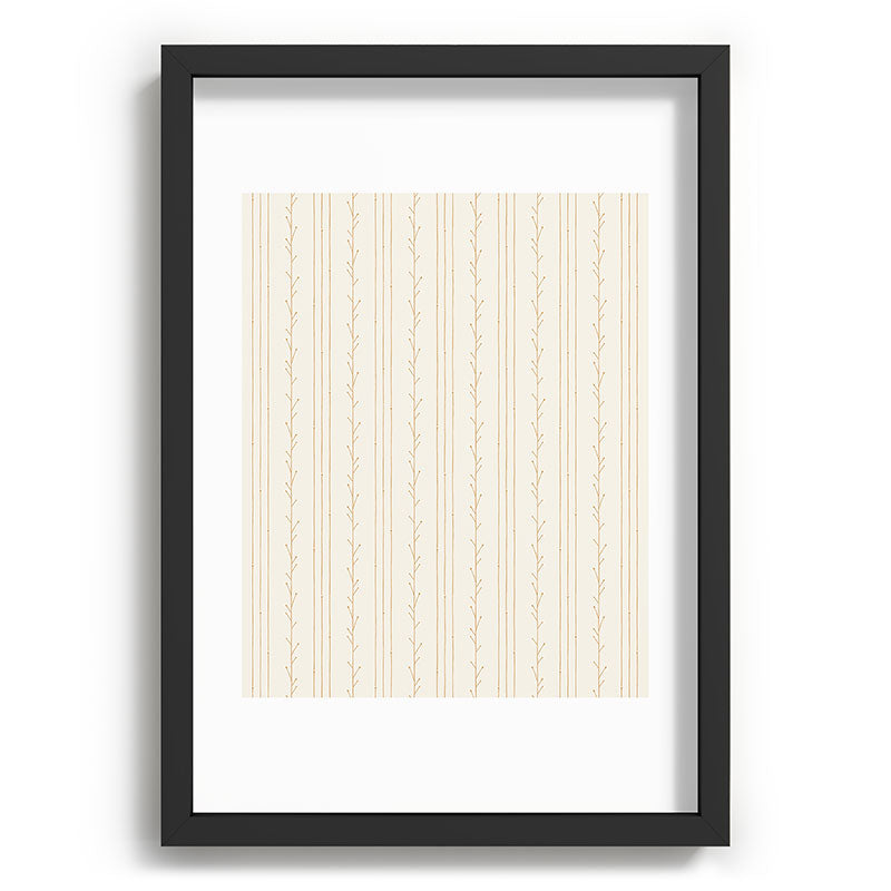 Little Arrow Design Co branch stripes cream Recessed Framing Rectangle