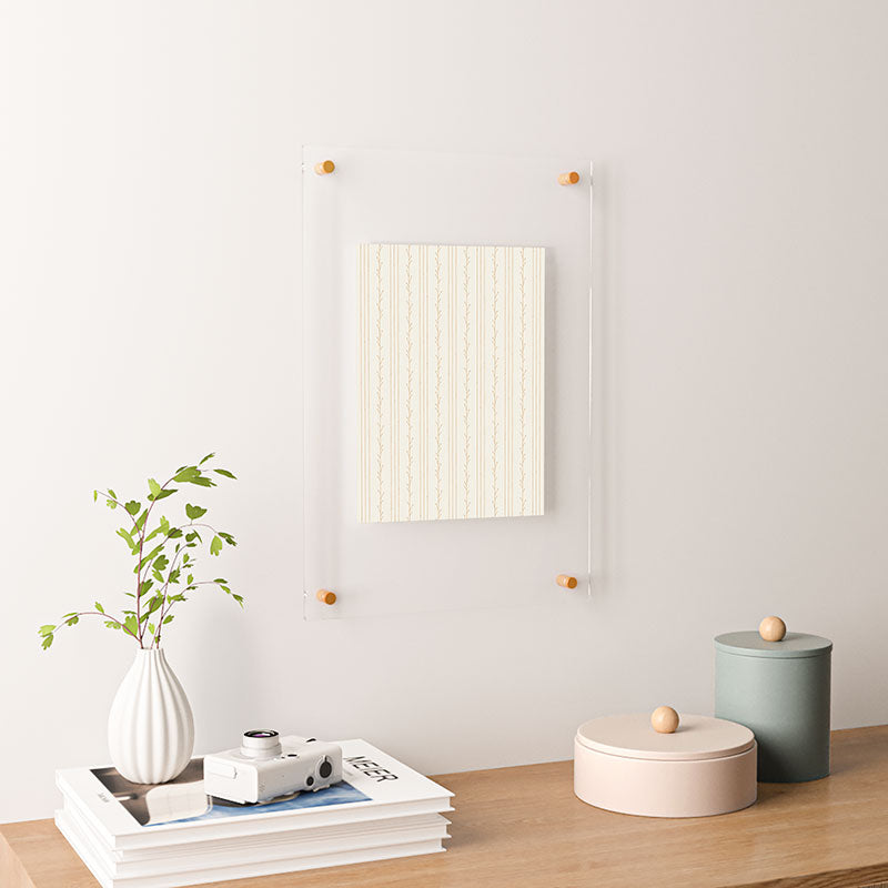 Little Arrow Design Co branch stripes cream Floating Acrylic Print