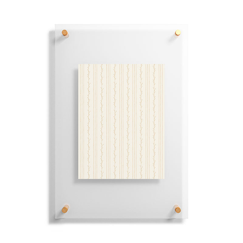 Little Arrow Design Co branch stripes cream Floating Acrylic Print