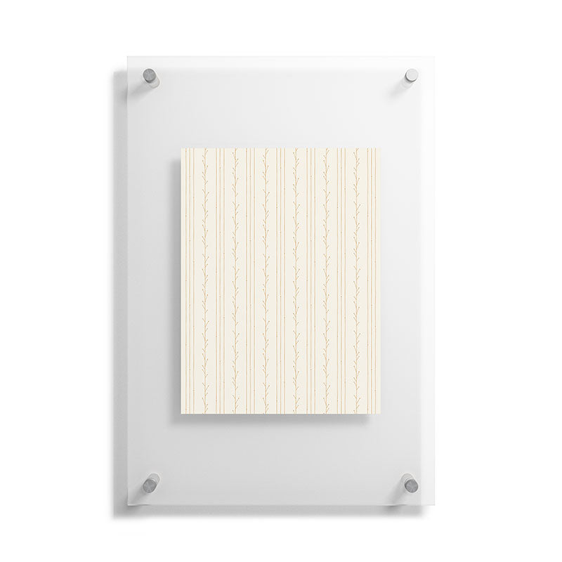 Little Arrow Design Co branch stripes cream Floating Acrylic Print