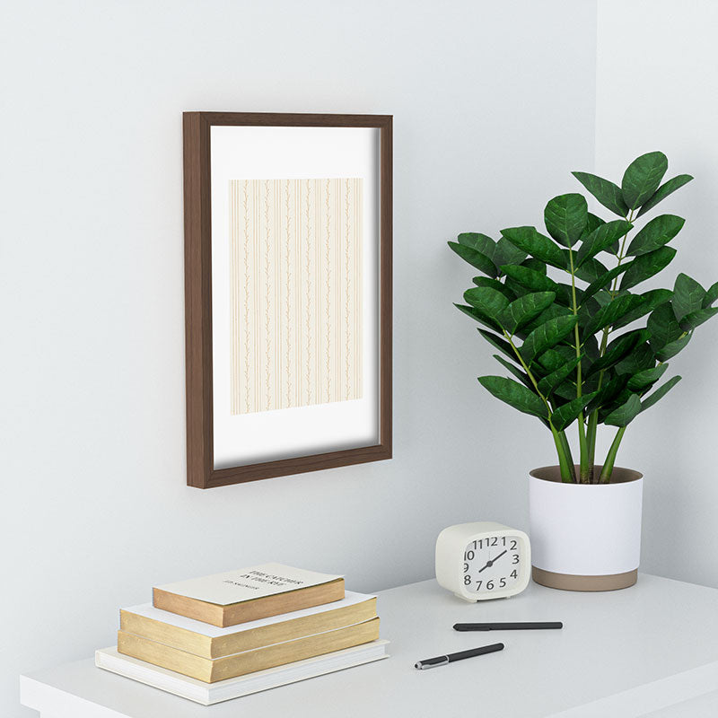 Little Arrow Design Co branch stripes cream Recessed Framing Rectangle
