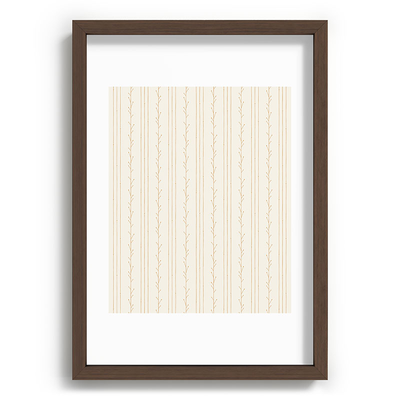 Little Arrow Design Co branch stripes cream Recessed Framing Rectangle