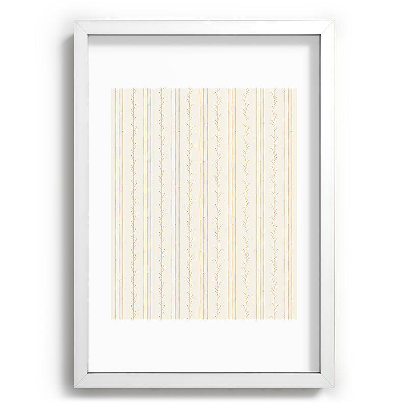 Little Arrow Design Co branch stripes cream Recessed Framing Rectangle