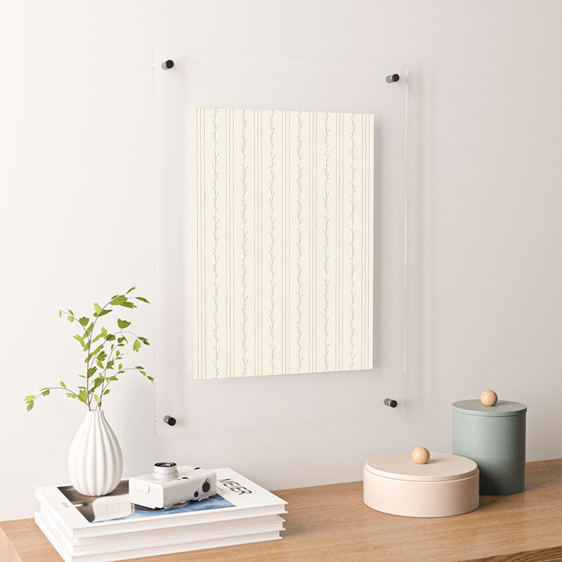 Little Arrow Design Co branch stripes cream Floating Acrylic Print