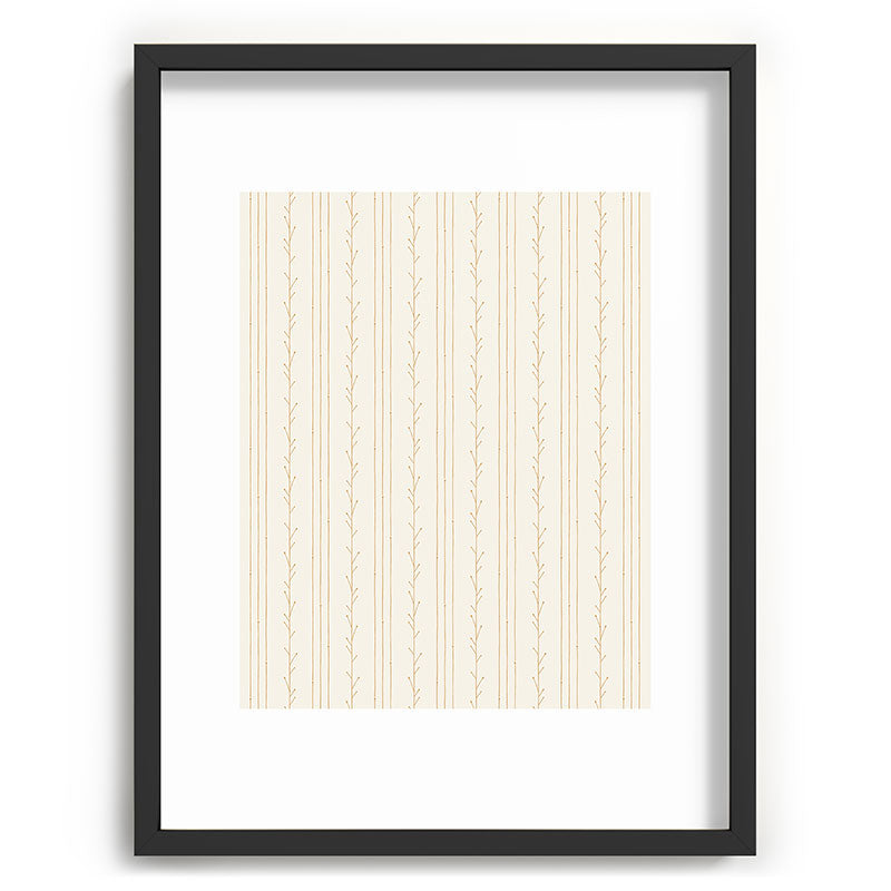 Little Arrow Design Co branch stripes cream Recessed Framing Rectangle