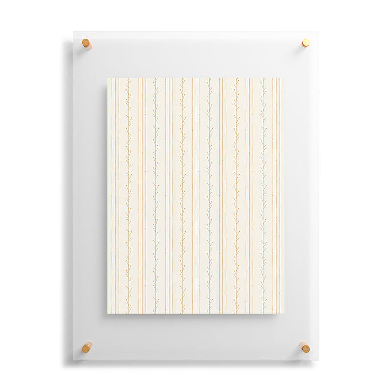 Little Arrow Design Co branch stripes cream Floating Acrylic Print