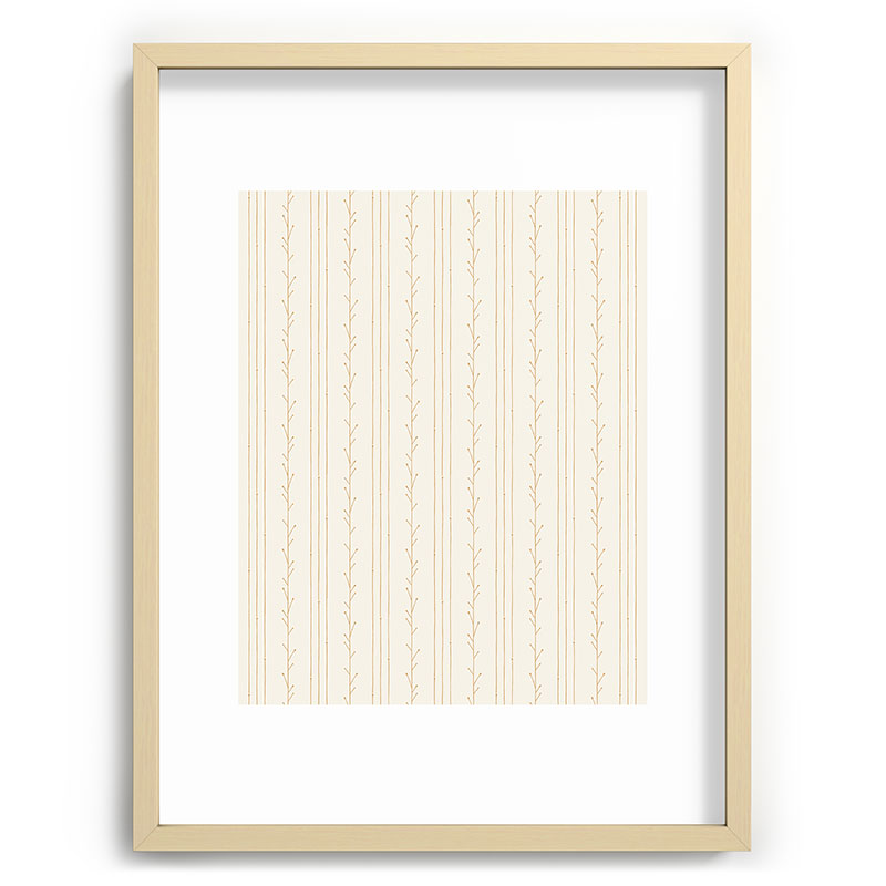 Little Arrow Design Co branch stripes cream Recessed Framing Rectangle