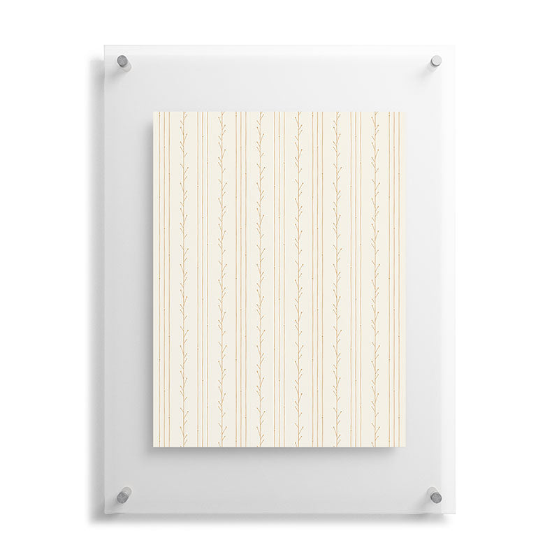 Little Arrow Design Co branch stripes cream Floating Acrylic Print