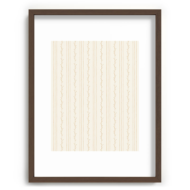 Little Arrow Design Co branch stripes cream Recessed Framing Rectangle