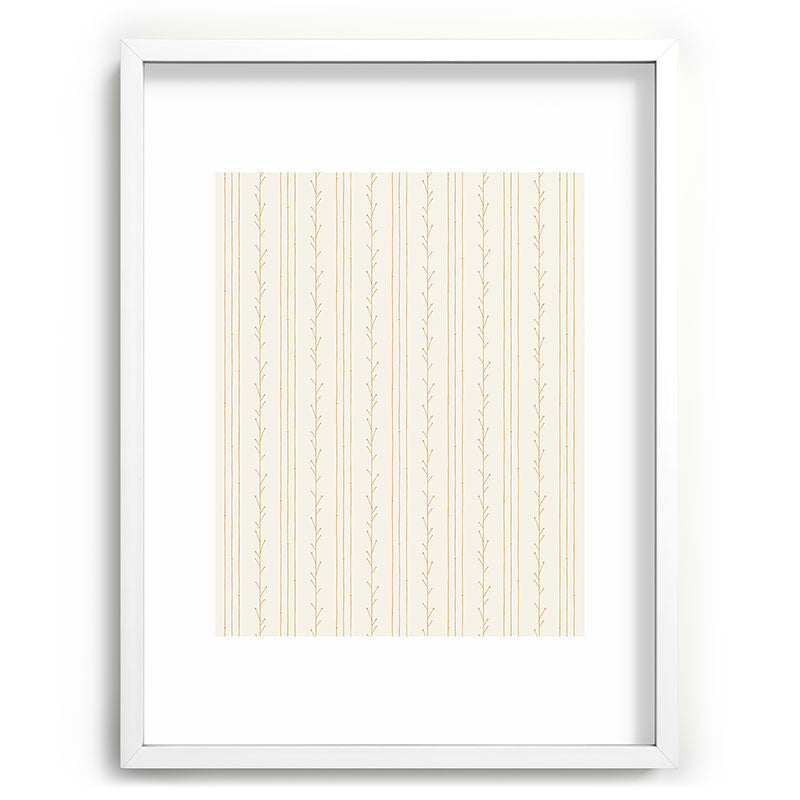 Little Arrow Design Co branch stripes cream Recessed Framing Rectangle