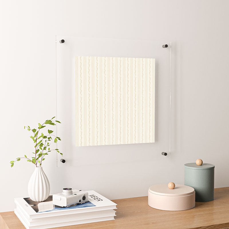 Little Arrow Design Co branch stripes cream Floating Acrylic Print