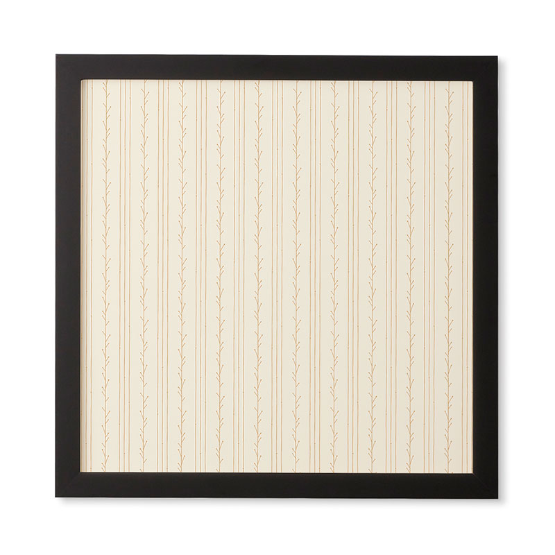 Little Arrow Design Co branch stripes cream Framed Wall Art