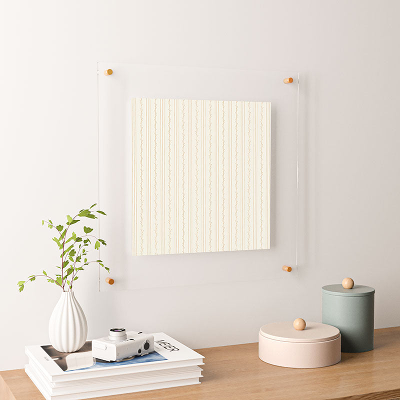Little Arrow Design Co branch stripes cream Floating Acrylic Print