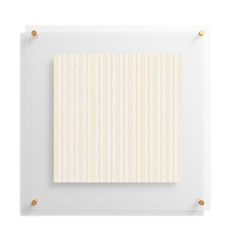 Little Arrow Design Co branch stripes cream Floating Acrylic Print