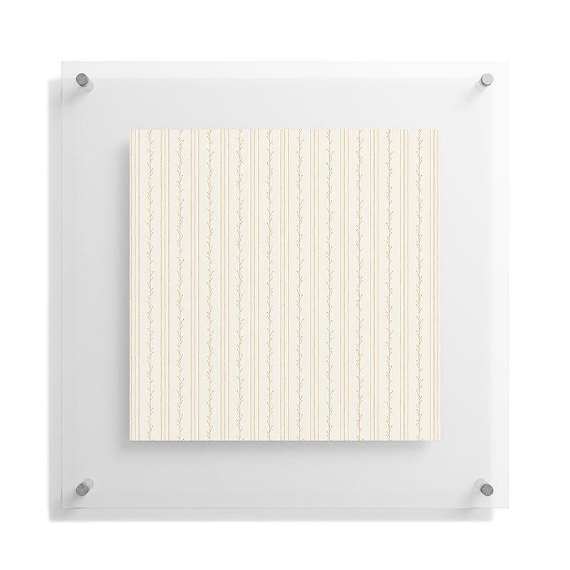 Little Arrow Design Co branch stripes cream Floating Acrylic Print