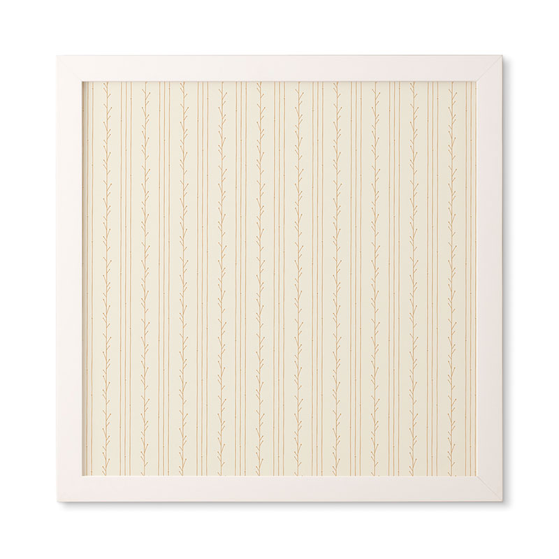 Little Arrow Design Co branch stripes cream Framed Wall Art