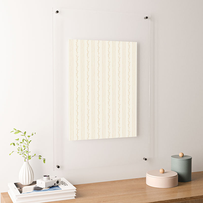 Little Arrow Design Co branch stripes cream Floating Acrylic Print
