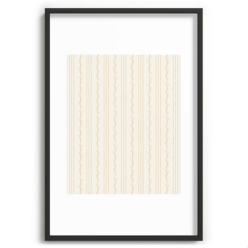 Little Arrow Design Co branch stripes cream Recessed Framing Rectangle