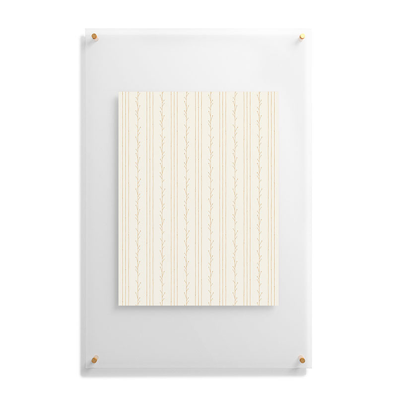 Little Arrow Design Co branch stripes cream Floating Acrylic Print