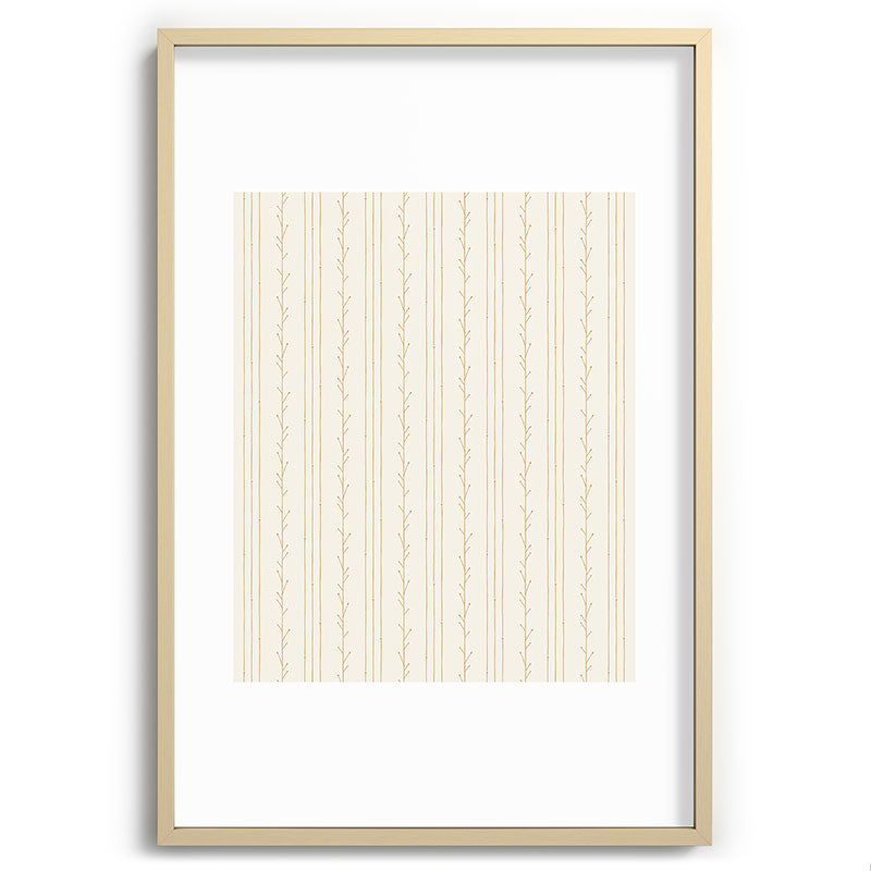 Little Arrow Design Co branch stripes cream Recessed Framing Rectangle