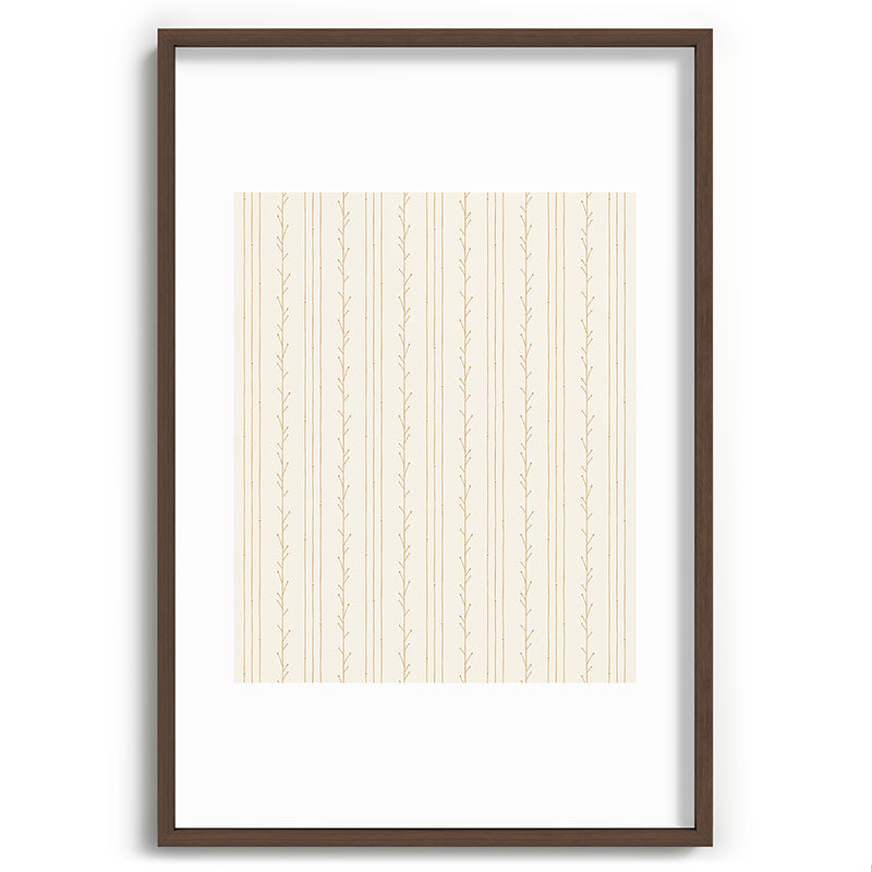 Little Arrow Design Co branch stripes cream Recessed Framing Rectangle