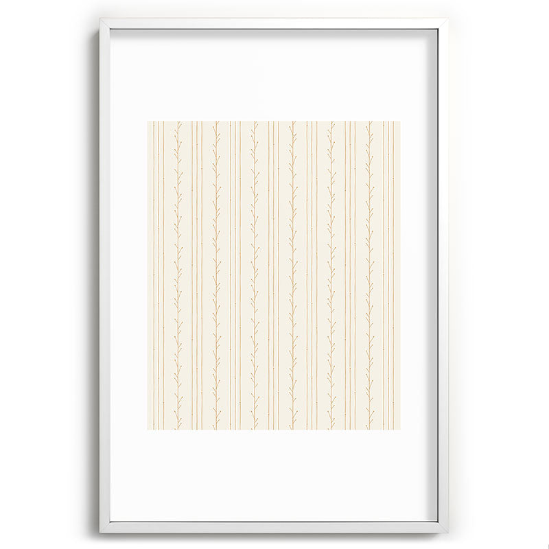 Little Arrow Design Co branch stripes cream Recessed Framing Rectangle
