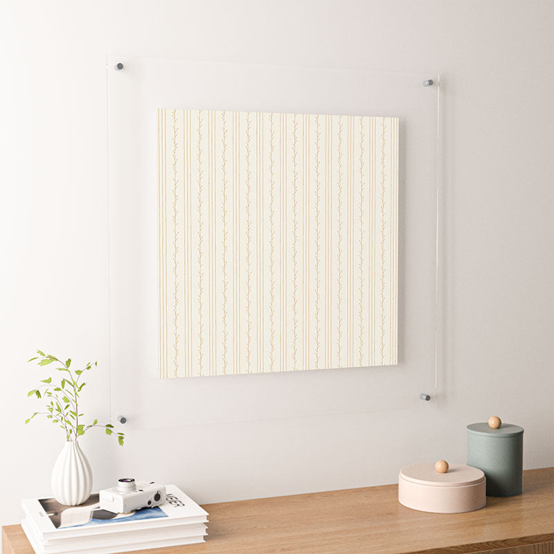 Little Arrow Design Co branch stripes cream Floating Acrylic Print