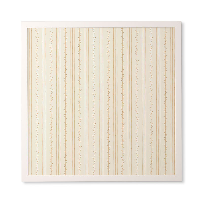 Little Arrow Design Co branch stripes cream Framed Wall Art