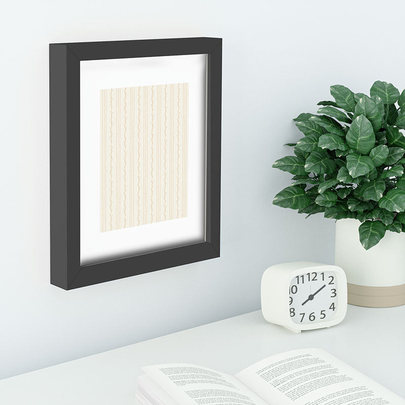 Little Arrow Design Co branch stripes cream Recessed Framing Rectangle