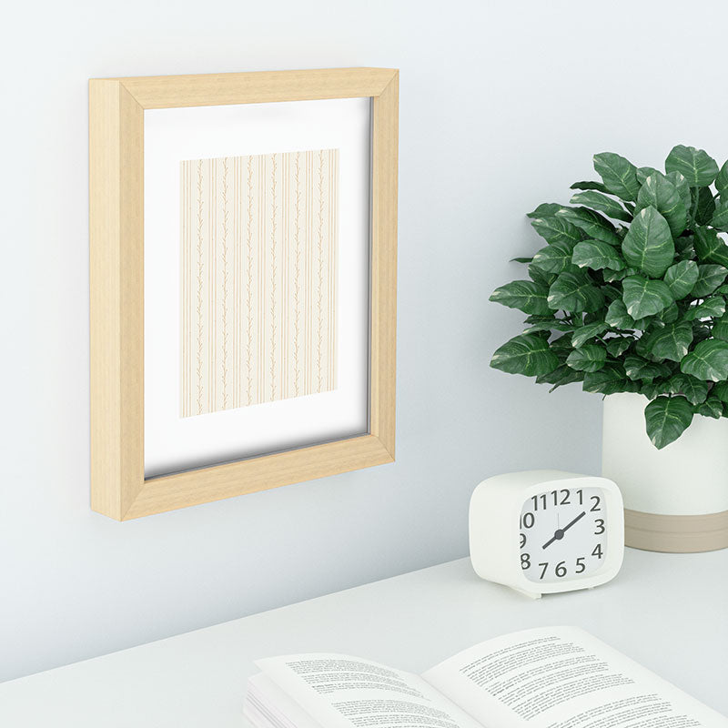 Little Arrow Design Co branch stripes cream Recessed Framing Rectangle