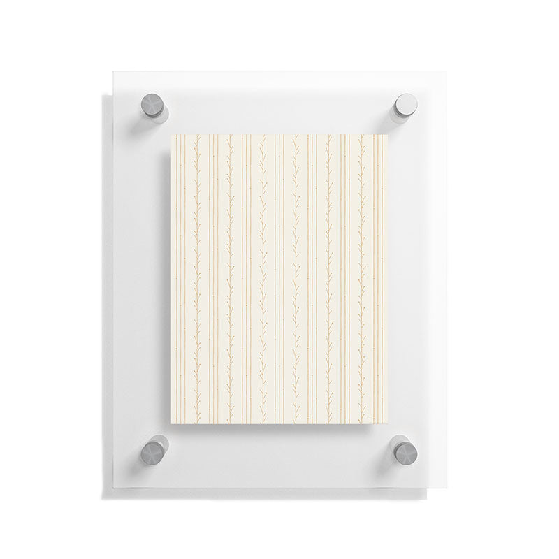 Little Arrow Design Co branch stripes cream Floating Acrylic Print