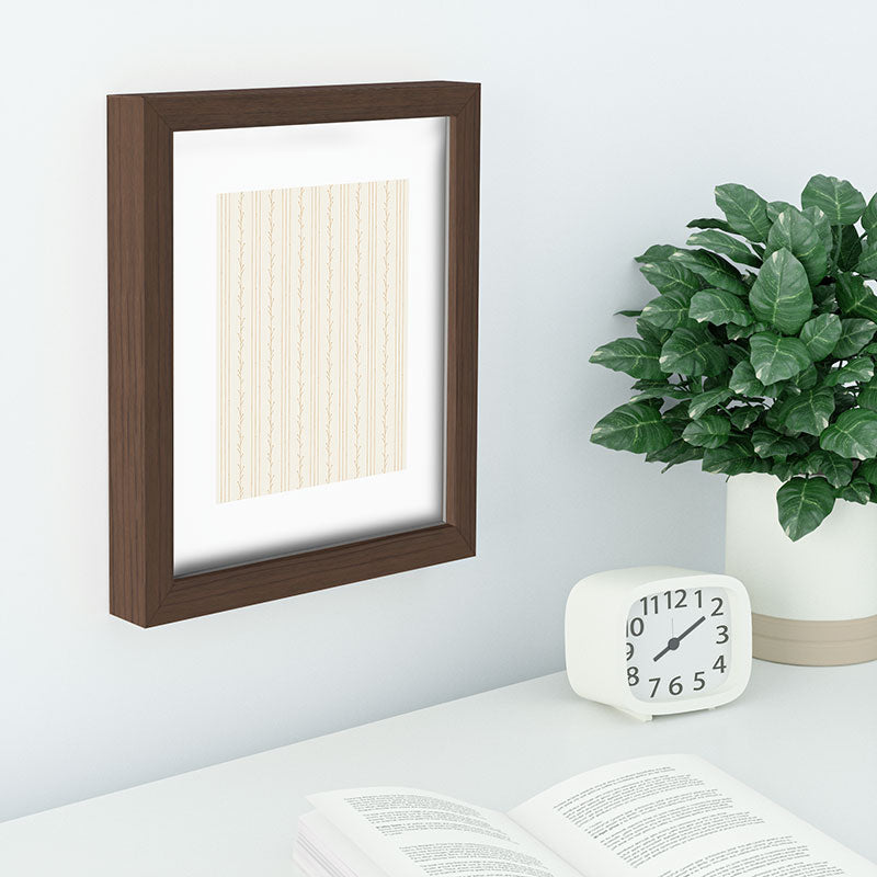 Little Arrow Design Co branch stripes cream Recessed Framing Rectangle