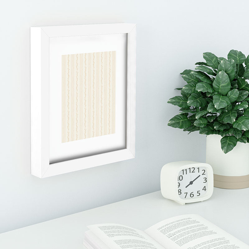 Little Arrow Design Co branch stripes cream Recessed Framing Rectangle
