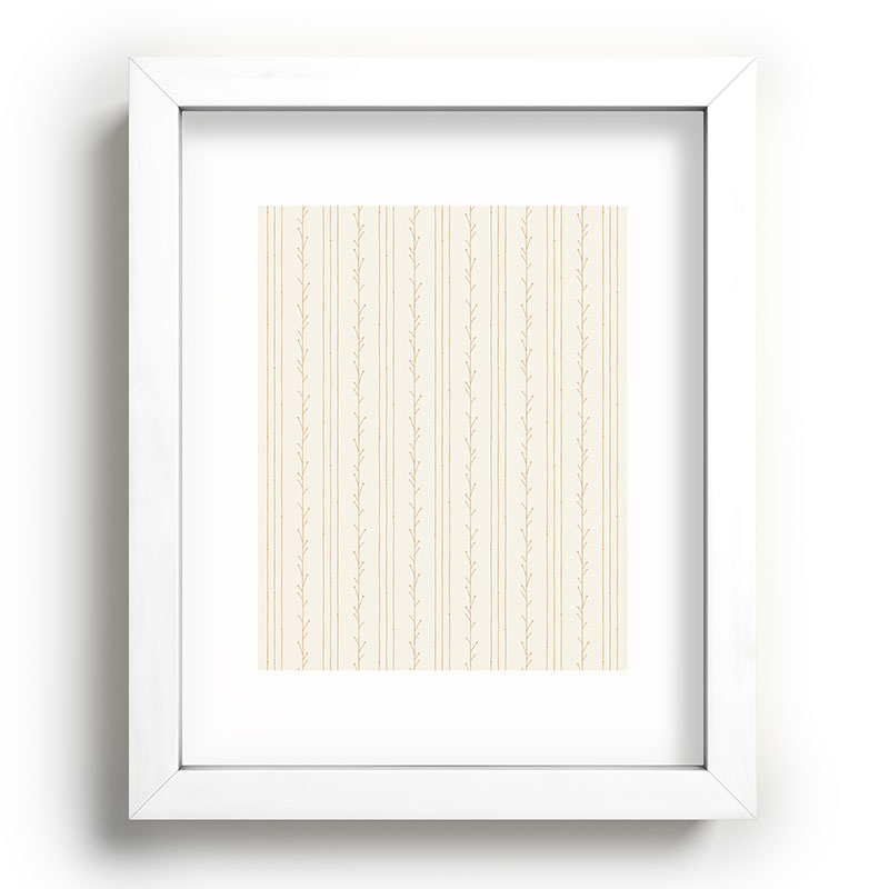 Little Arrow Design Co branch stripes cream Recessed Framing Rectangle
