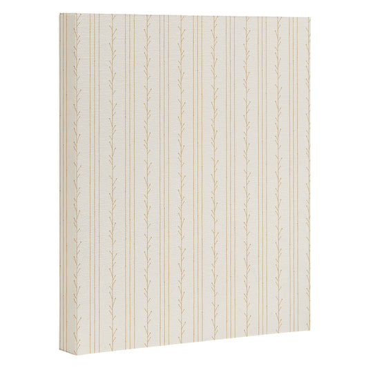 Little Arrow Design Co branch stripes cream Art Canvas
