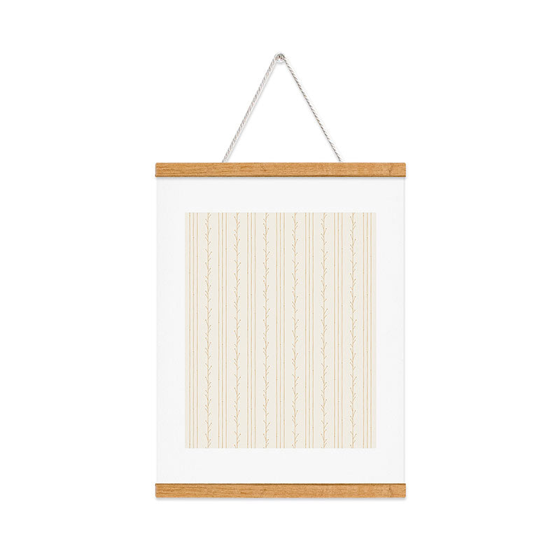 Little Arrow Design Co branch stripes cream Art Print