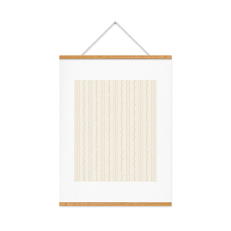 Little Arrow Design Co branch stripes cream Art Print