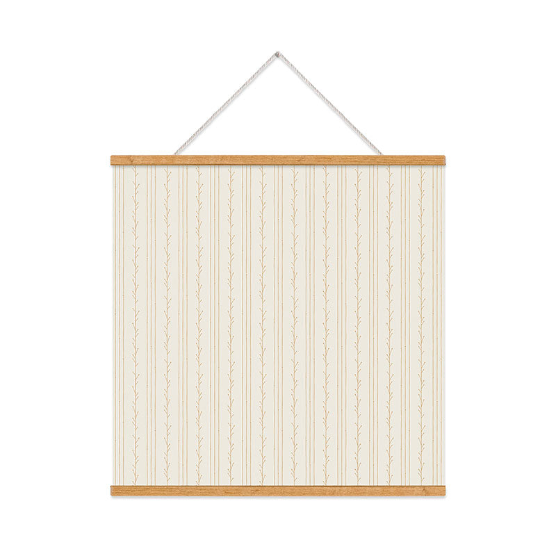Little Arrow Design Co branch stripes cream Art Print