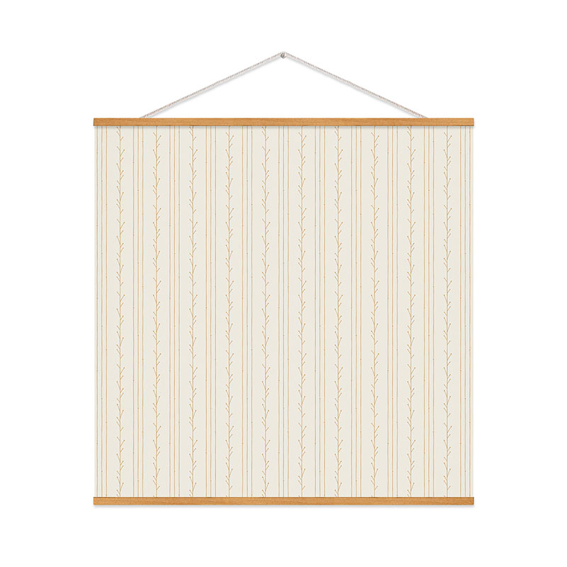 Little Arrow Design Co branch stripes cream Art Print