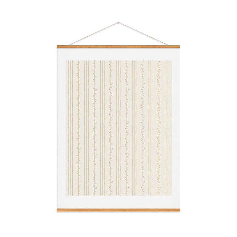 Little Arrow Design Co branch stripes cream Art Print