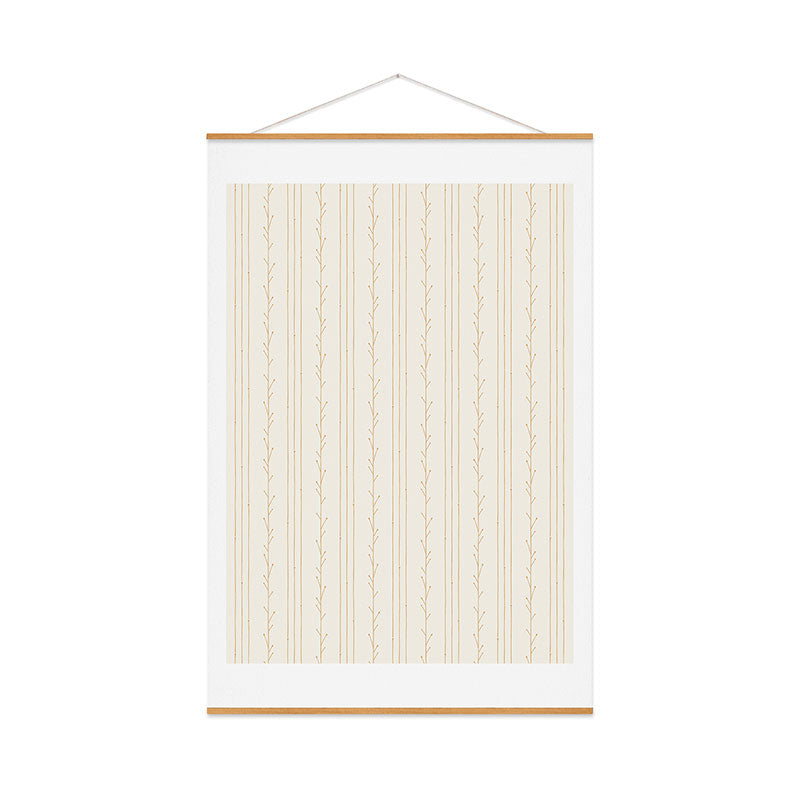 Little Arrow Design Co branch stripes cream Art Print