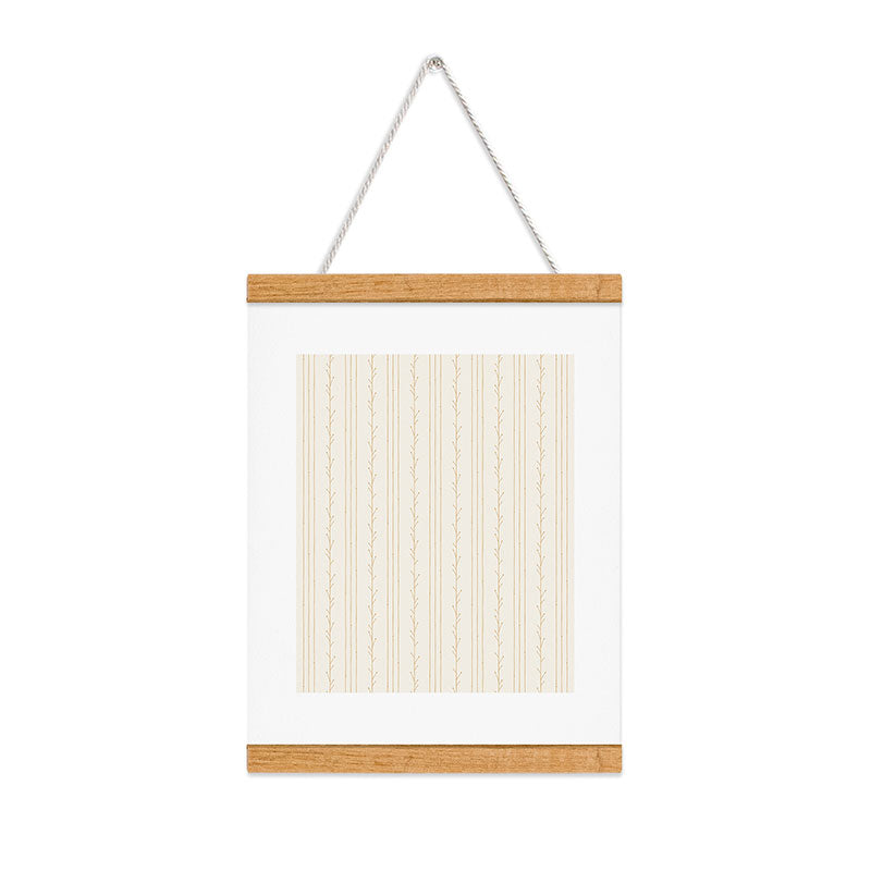 Little Arrow Design Co branch stripes cream Art Print