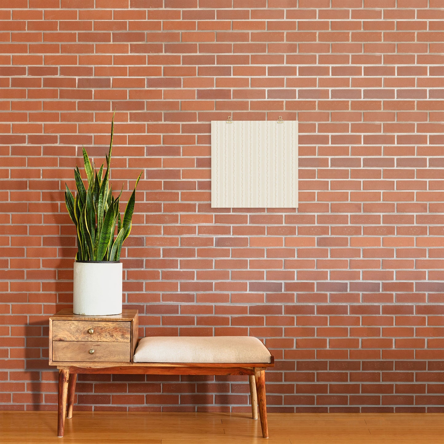 Little Arrow Design Co branch stripes cream Art Print